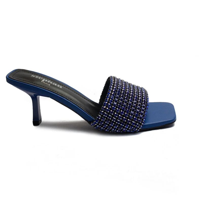 Europeon Union Women Blue Leather Heels #1941