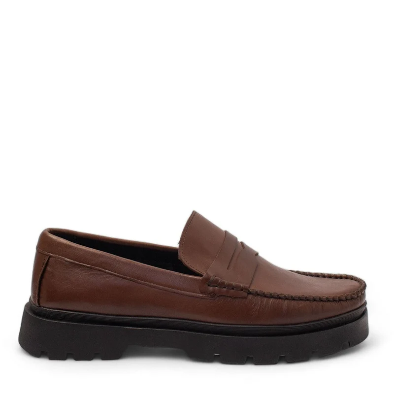 Men Brown Leather Shoes #4465