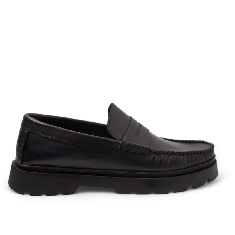 Men Black Leather Shoes #4464