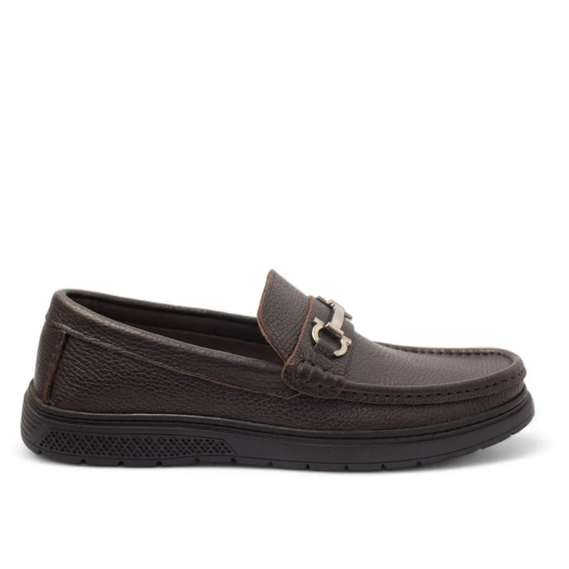 Men Brown Leather Shoes #4454