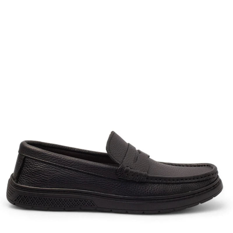 Men Black Leather Shoes #4450