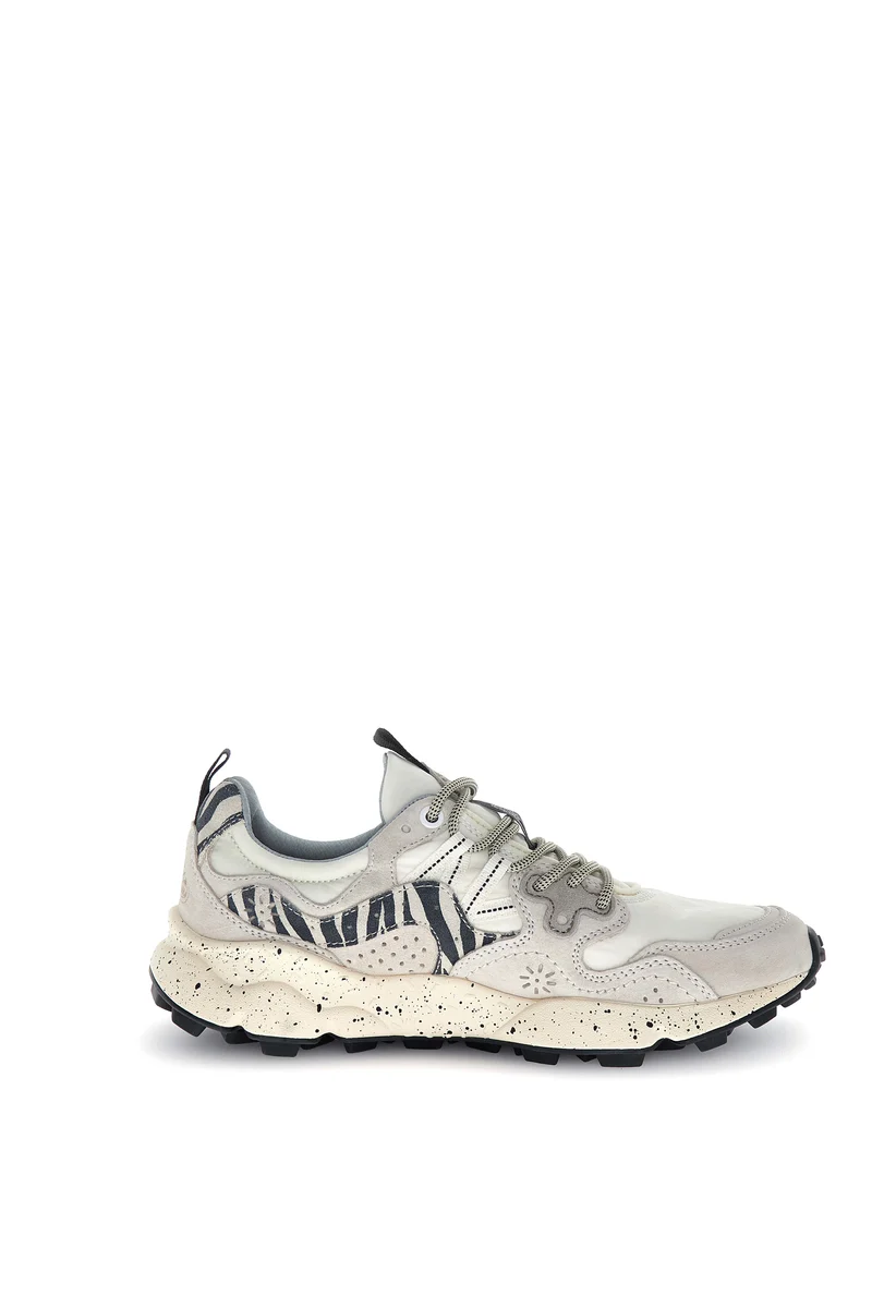 YAMANO 3 UNI SUEDE/NYLON/ANIMALIER weiss