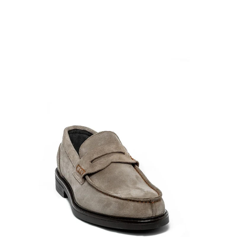 Italian Men Beige Chamois Shoes #3518