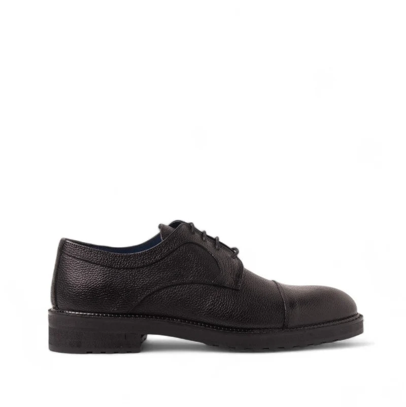Men Black Leather Shoes #4624