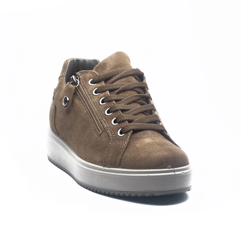 Italian Women Kaki Chamois Shoes #1181