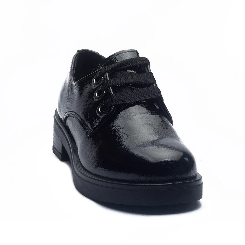 Italian Women Black Chamois Shoes #1156