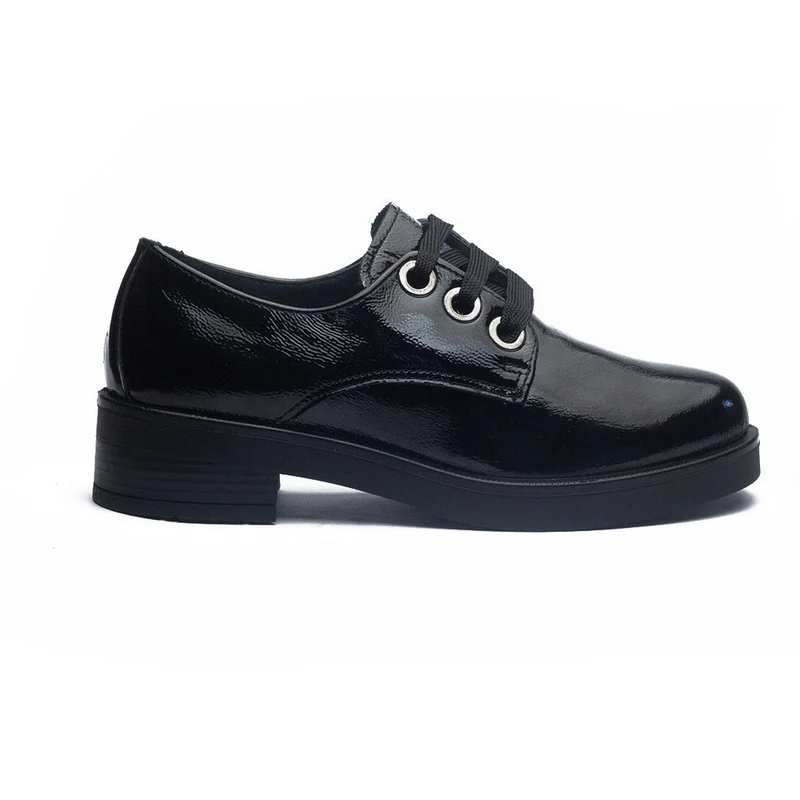 Italian Women Black Chamois Shoes #1156