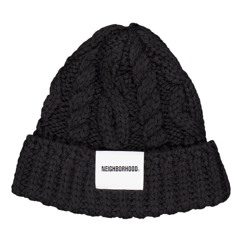 Cable Knit Beanie Navy