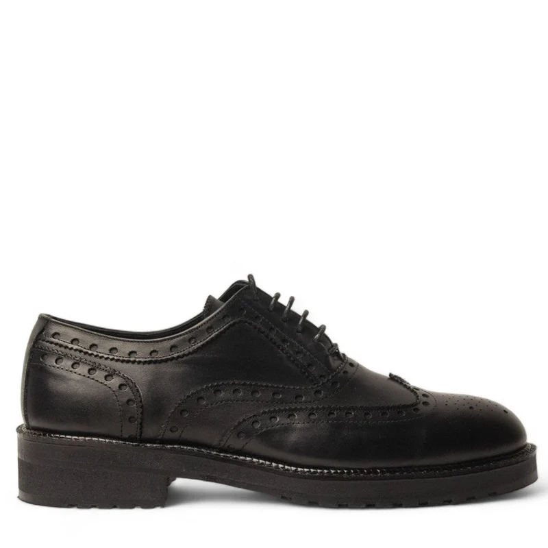 Men Black Leather Shoe #4597
