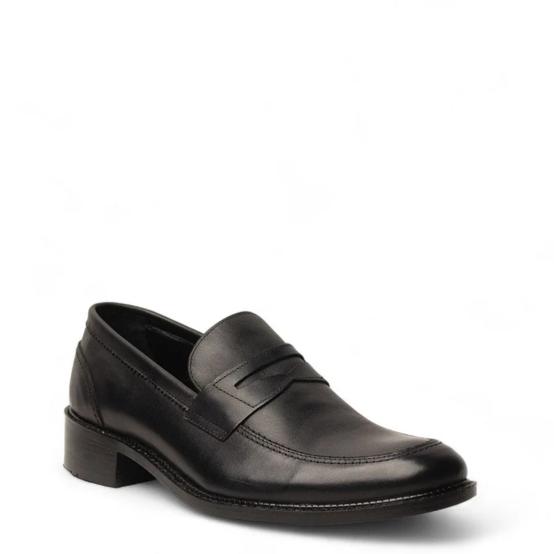 Men Black Leather Shoe #4592