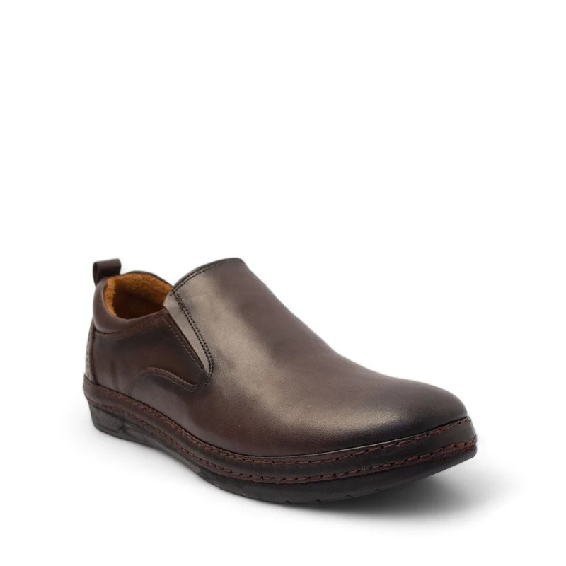 Men Brown Leather Shoes #4400