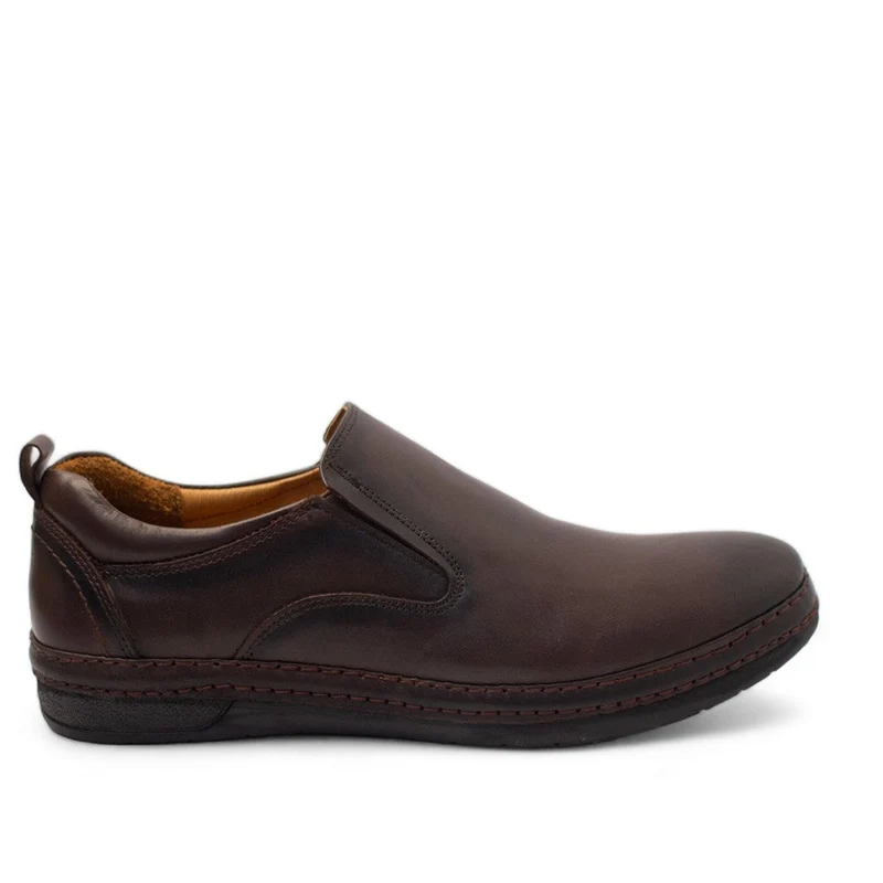 Men Brown Leather Shoes #4400