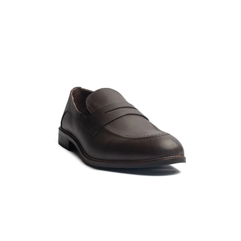 Men Brown Leather Shoes #4270