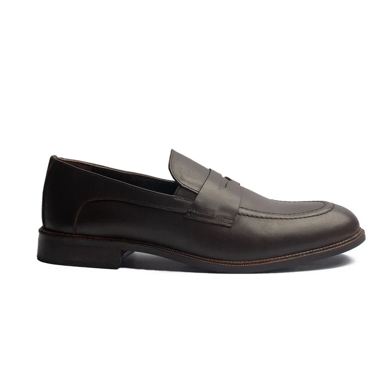 Men Brown Leather Shoes #4270