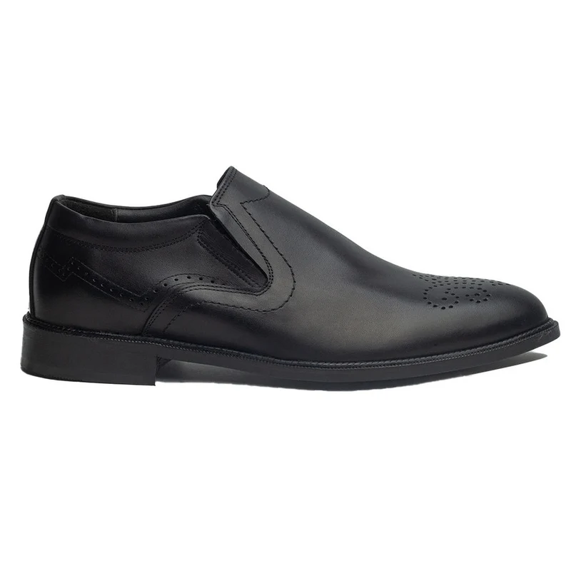 Men Black Leather Shoes #4259