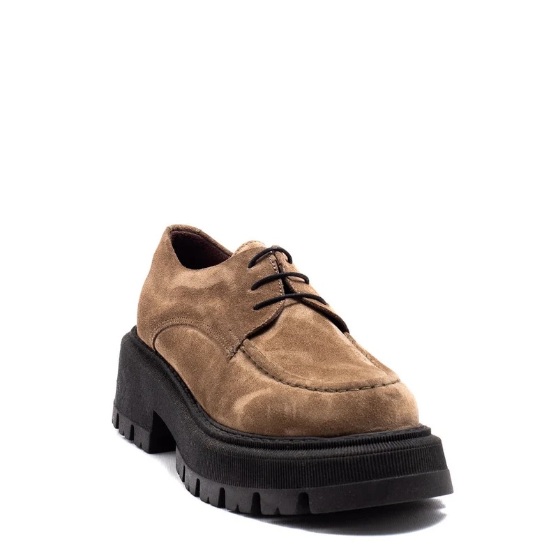 Italian Women Beige Chamois Shoes #0158