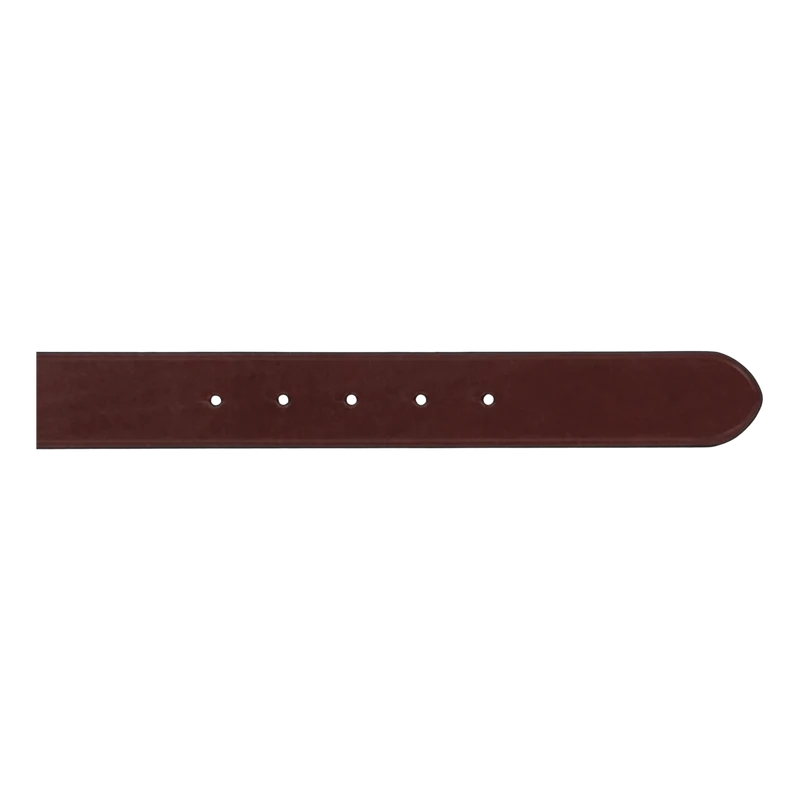 Pony Plaque Leather Belt Brown