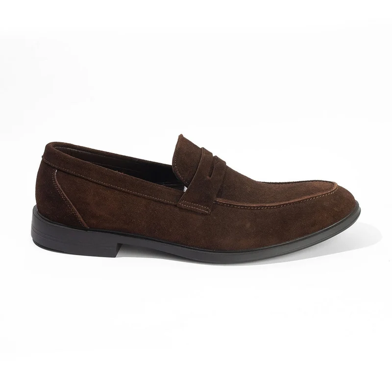 Men Brown Chamois Shoes #4376