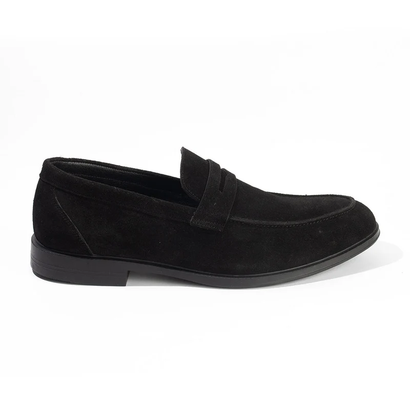 Men Black Chamois Shoes #4375