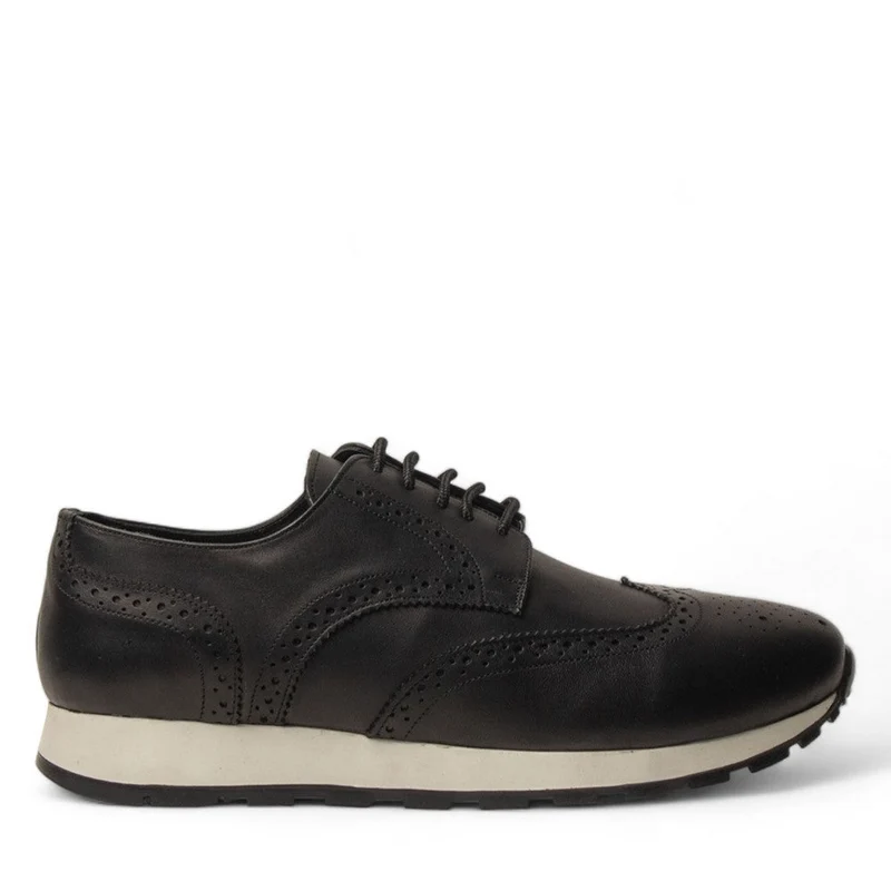 Men Black Leather Shoe #4579