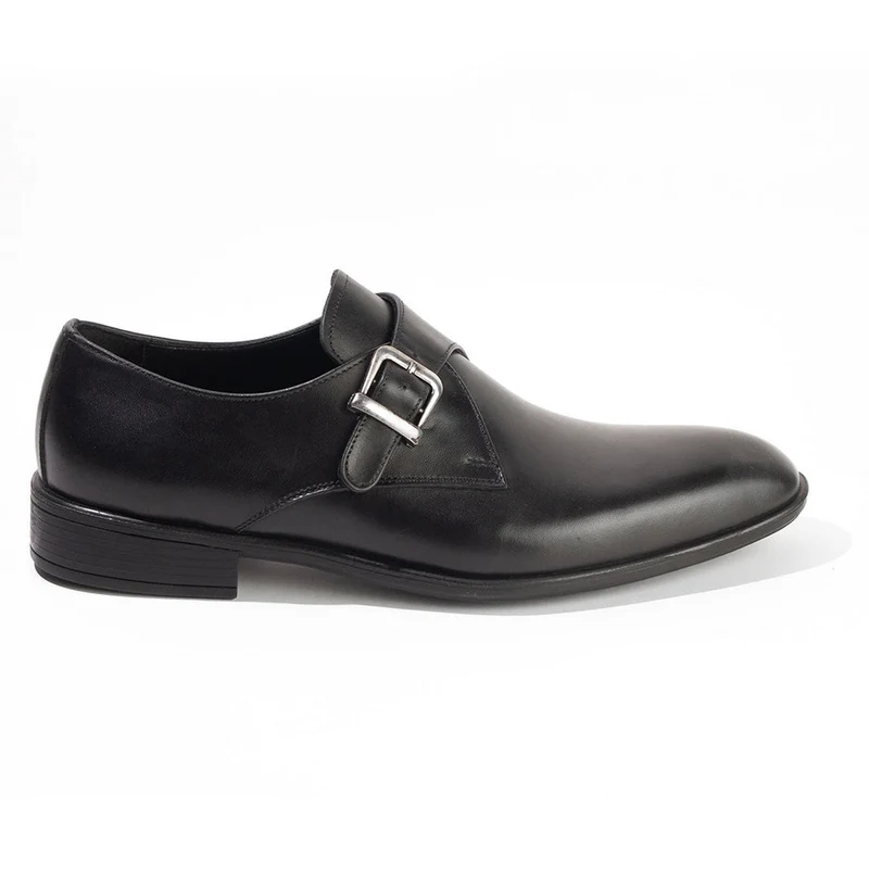 Men Black Leather Shoes #4391