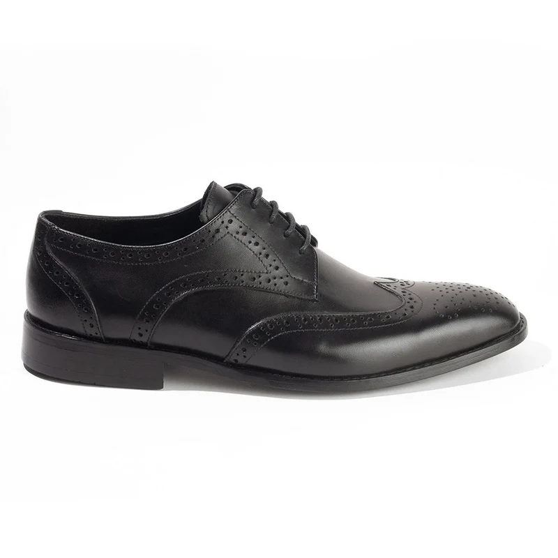 Men Black Leather Shoes #4389