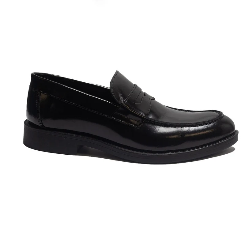 Men Black Vernis Leather Shoes #3953