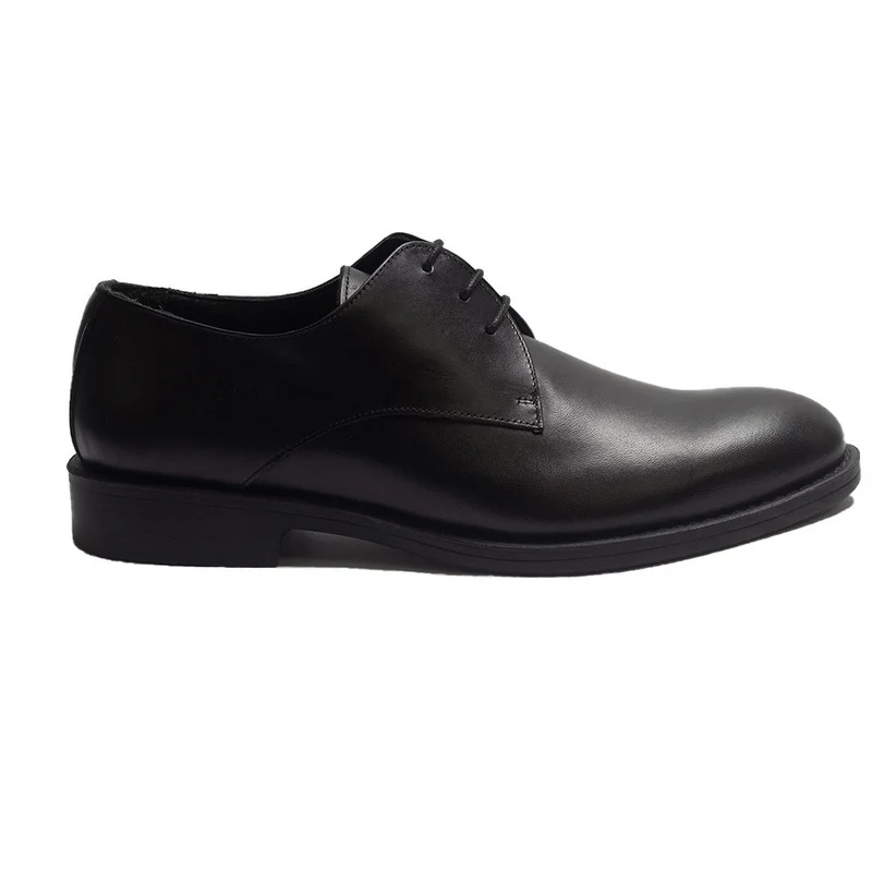 Men Black Leather Shoes #3947