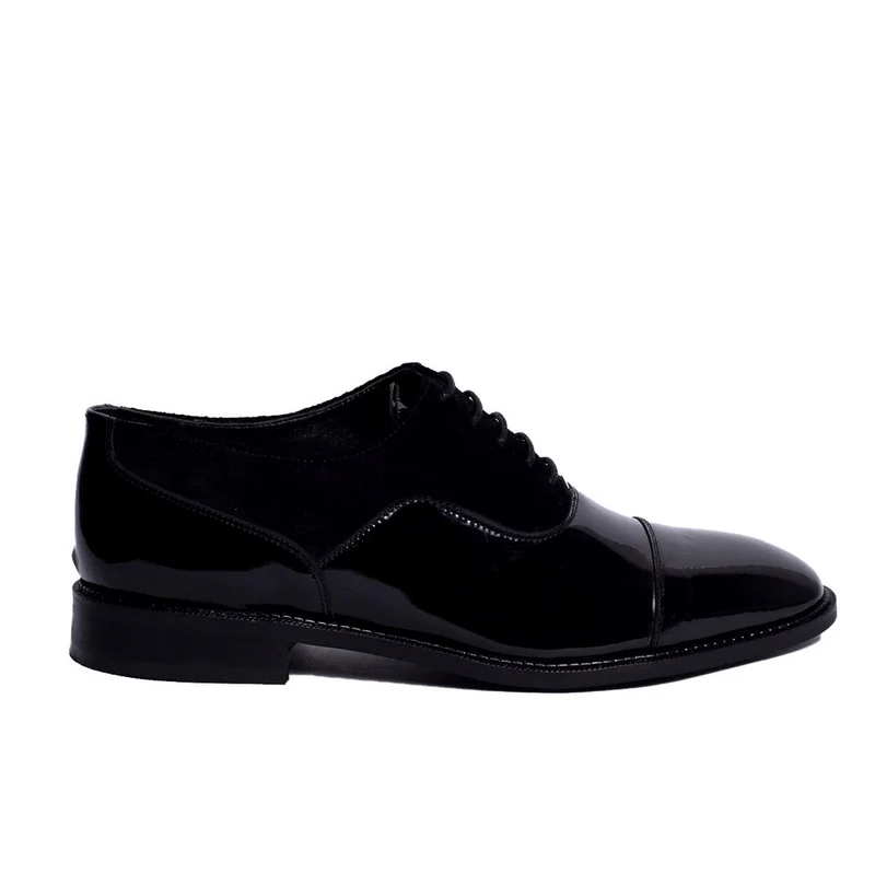 Men Black Leather * Chamois Shoes #3920