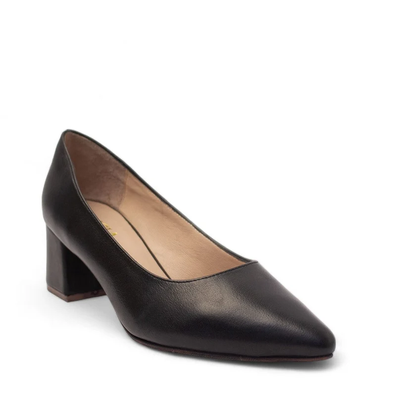 Women Black Leather Shoes #2716