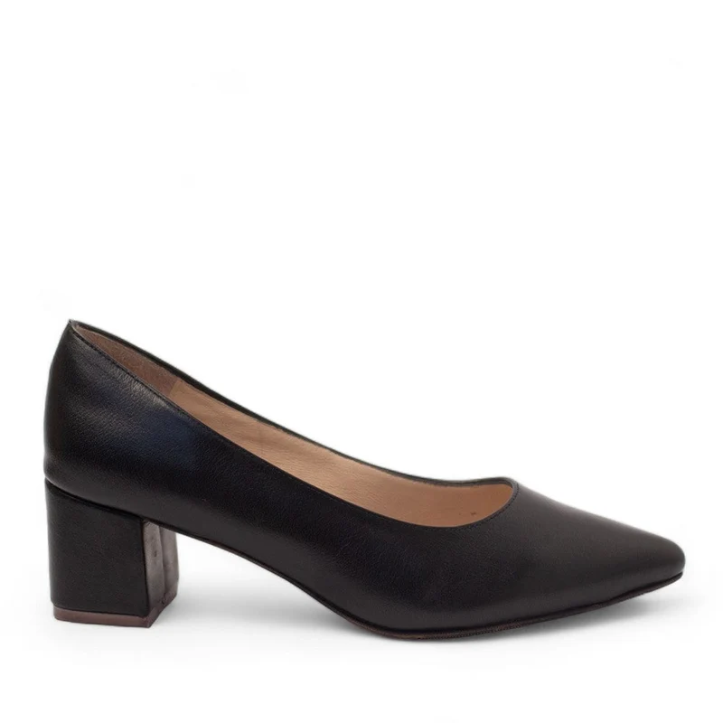 Women Black Leather Shoes #2716
