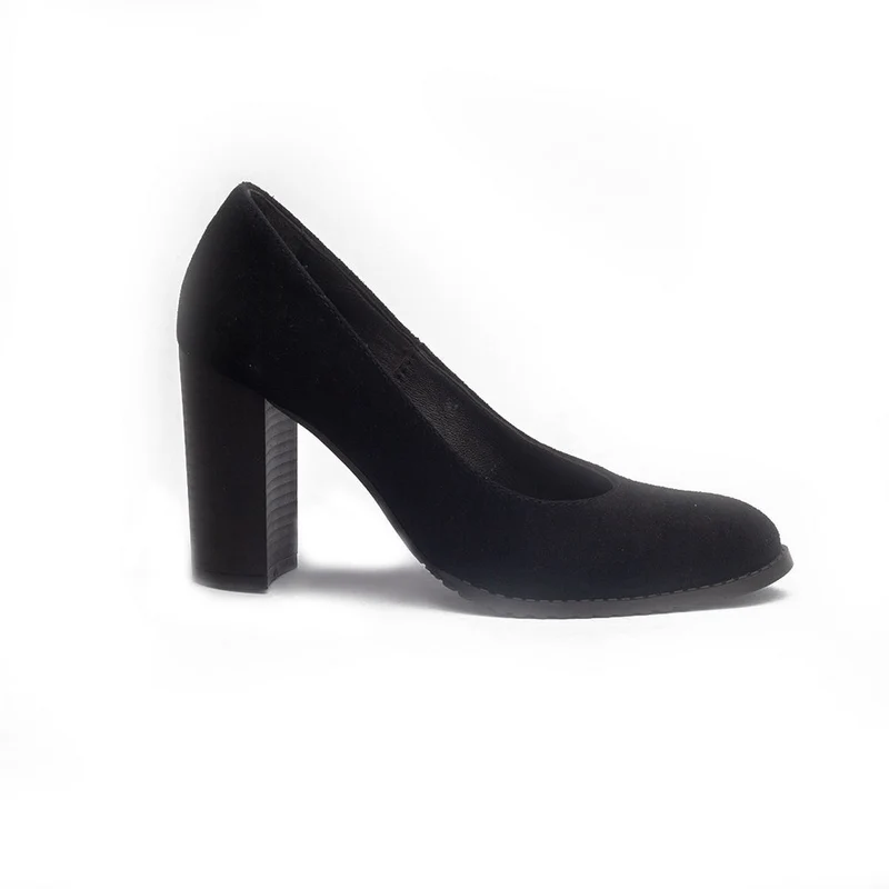 Women Black Chamois Shoes #1217