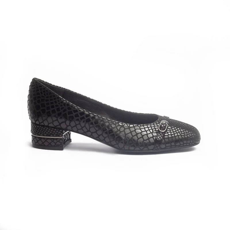 Women Black Leather Shoes #1212
