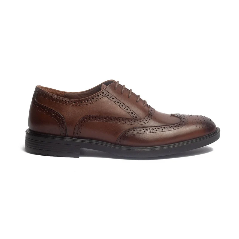 Men Brown Leather Shoes #4106
