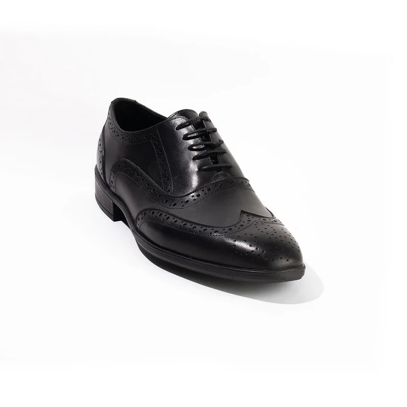 Men Black Leather Shoes #4381