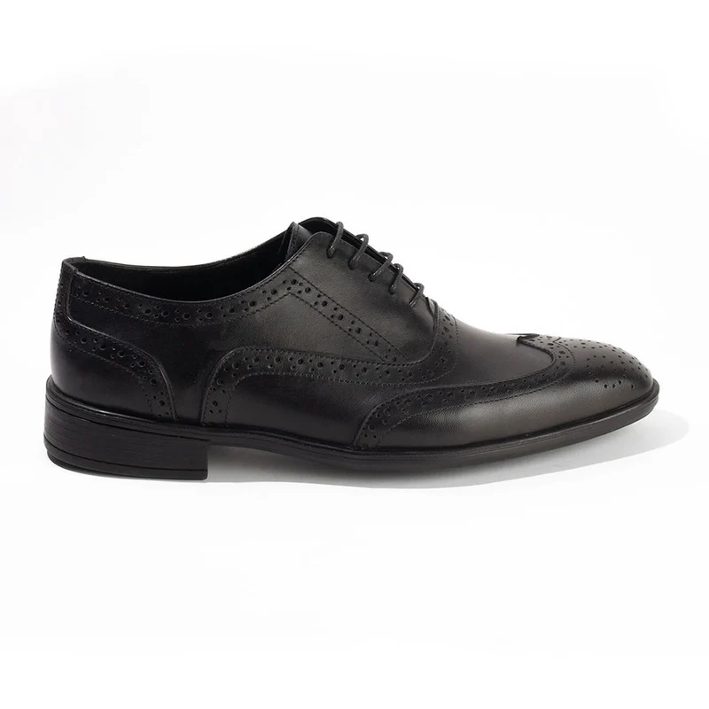 Men Black Leather Shoes #4381