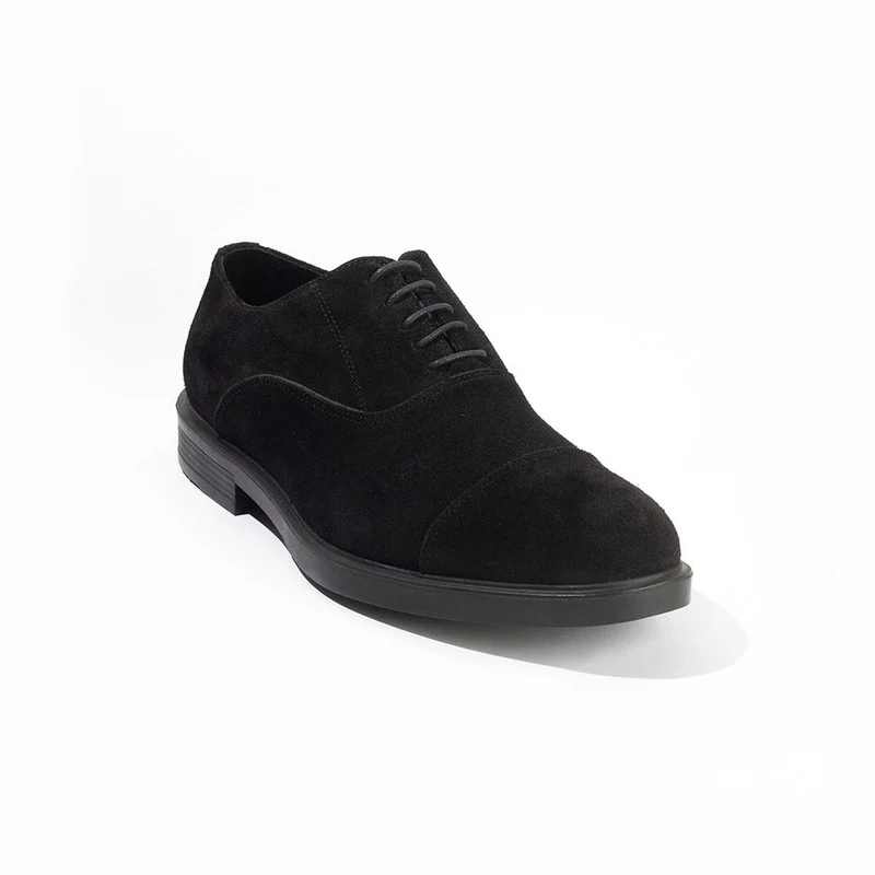 Men Black Chamois Shoes #4378