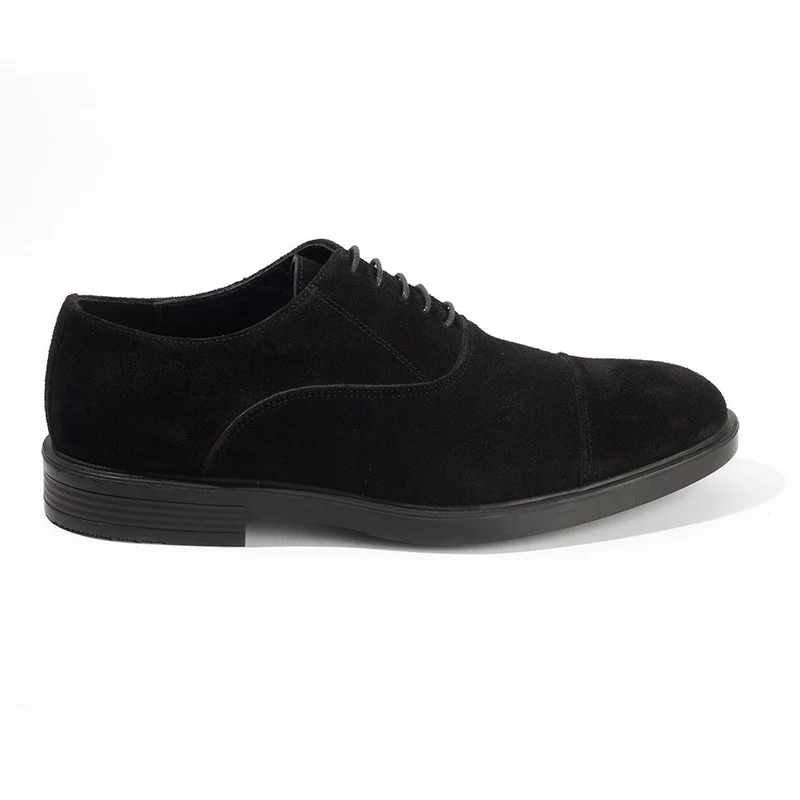 Men Black Chamois Shoes #4378