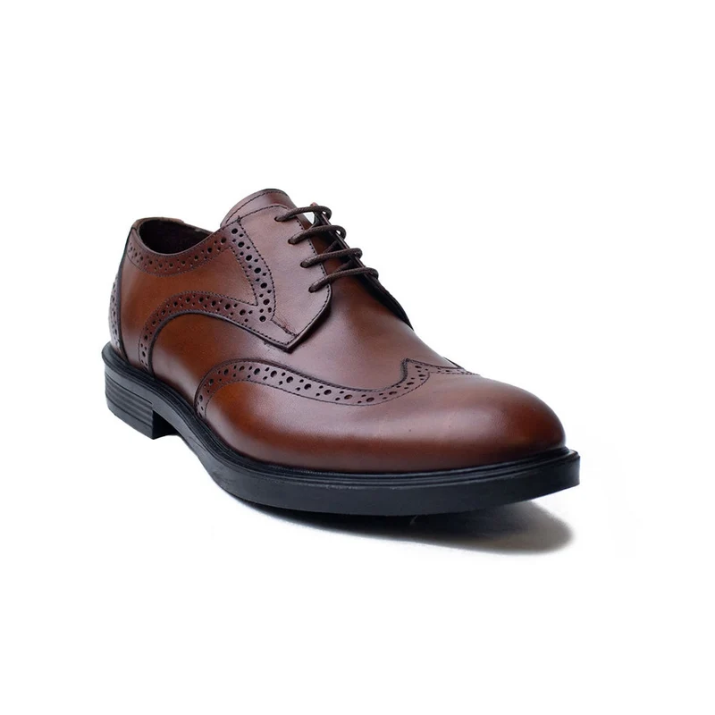 Men Brown Leather Shoes #4371