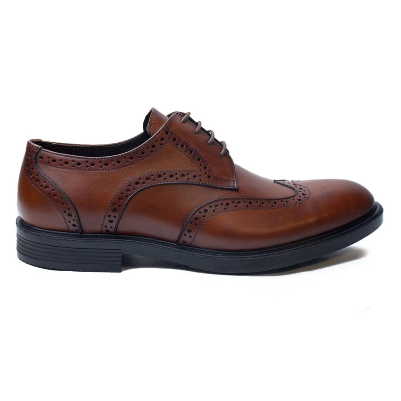 Men Brown Leather Shoes #4371