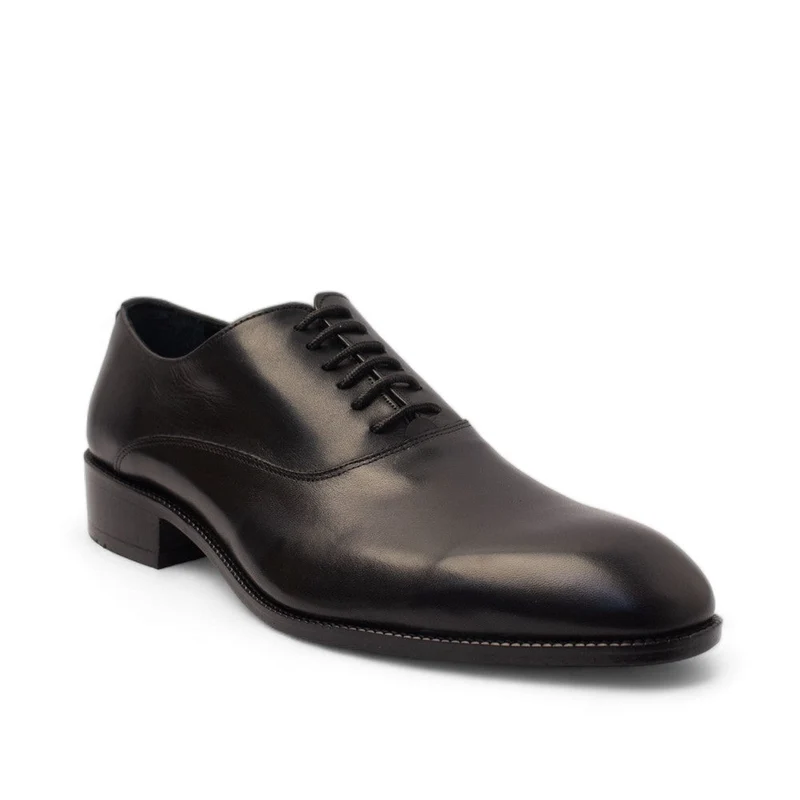 Men Black Leather Shoes #4366