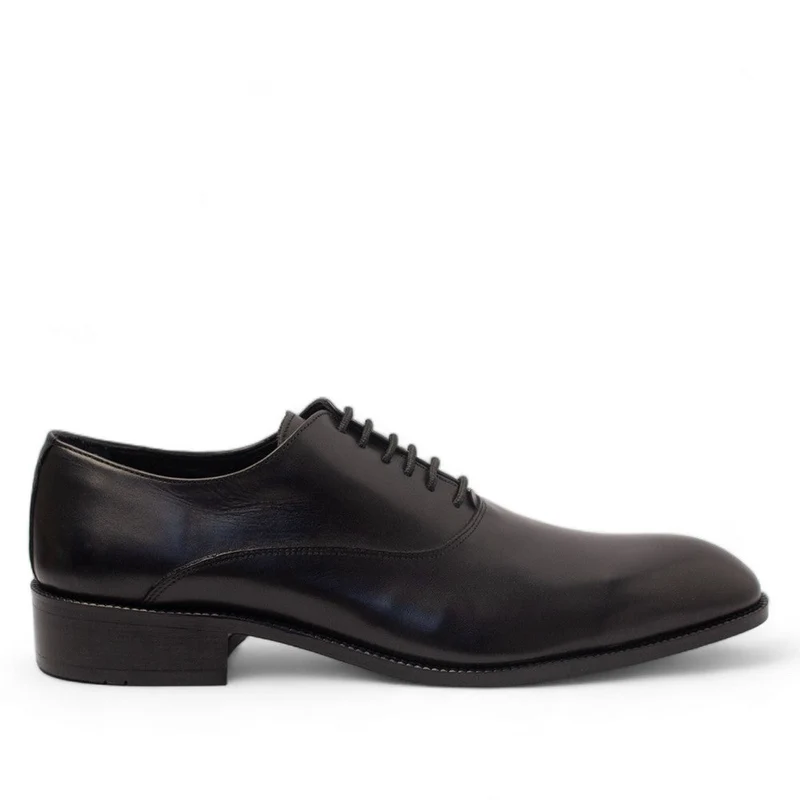Men Black Leather Shoes #4366