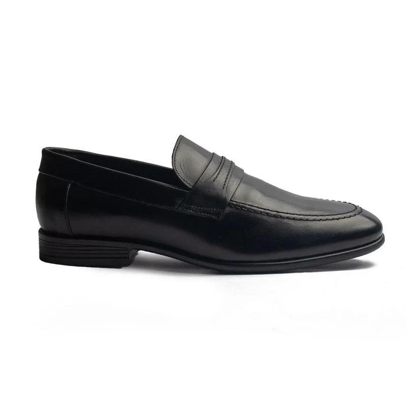 Men Black Leather Shoes #4297