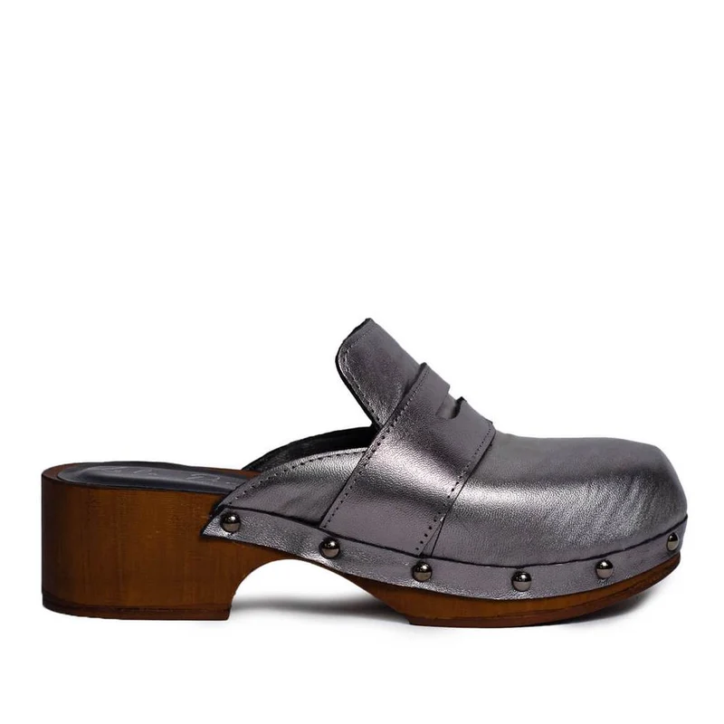 Italian Women Oxide Leather Wedges #0755