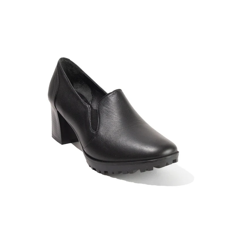 Women Black Leather Shoes #2667