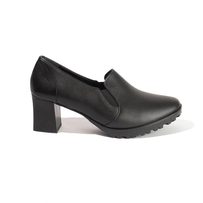 Women Black Leather Shoes #2667