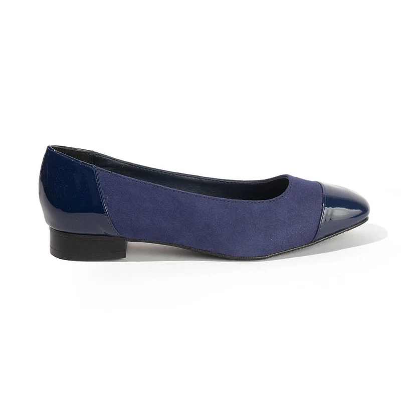 Women Dark Blue Chamois Shoes #2616
