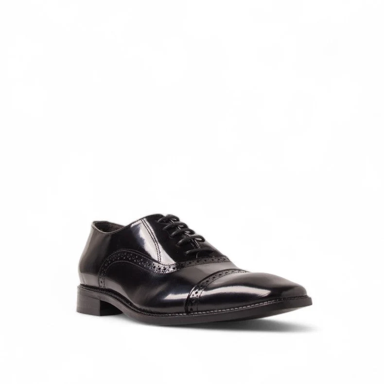 Men Black Leather Shoes #4652