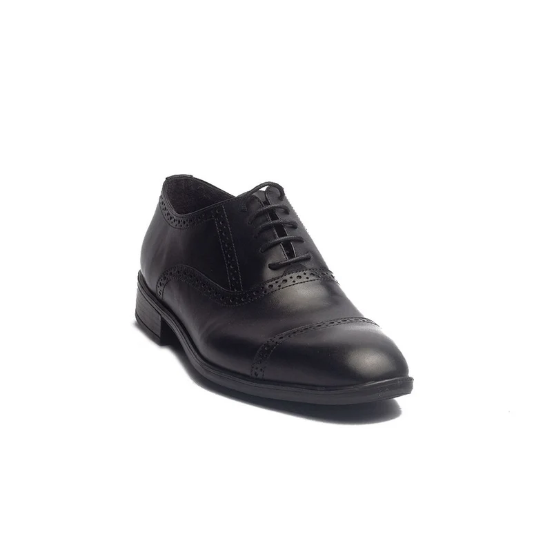 Men Black Leather Shoes #4108
