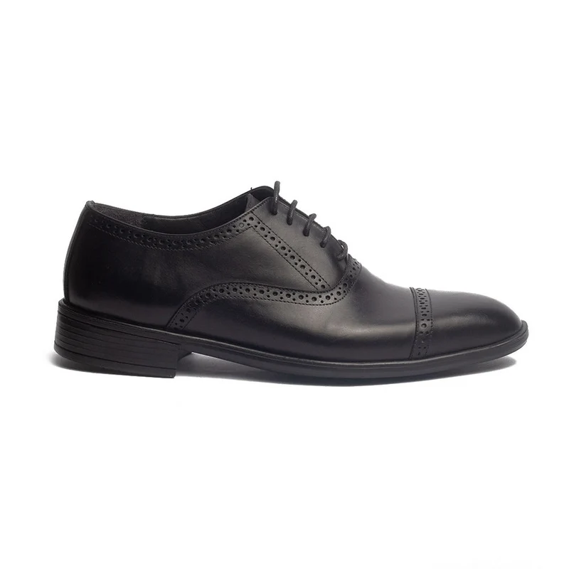 Men Black Leather Shoes #4108